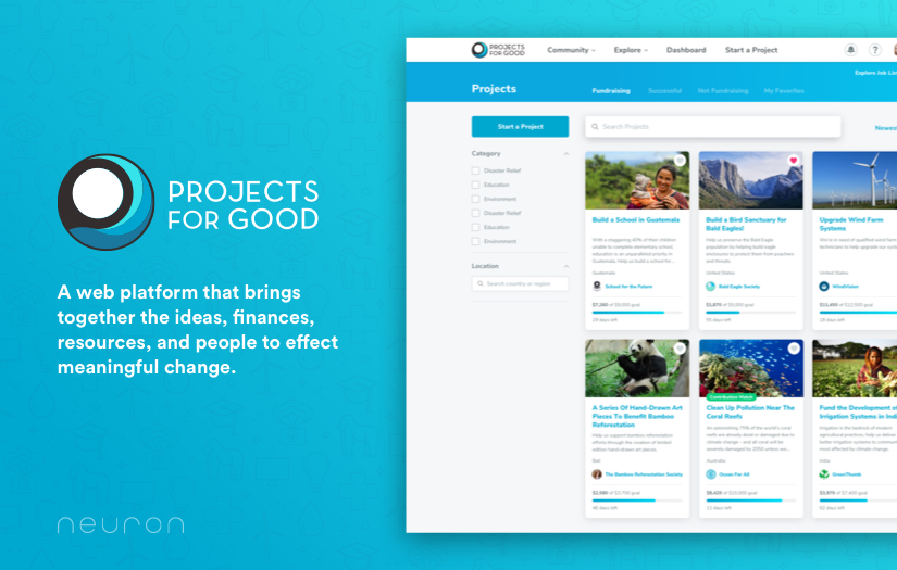 Web App UX/UI and Development - Crowdfunding Platform screenshot 1