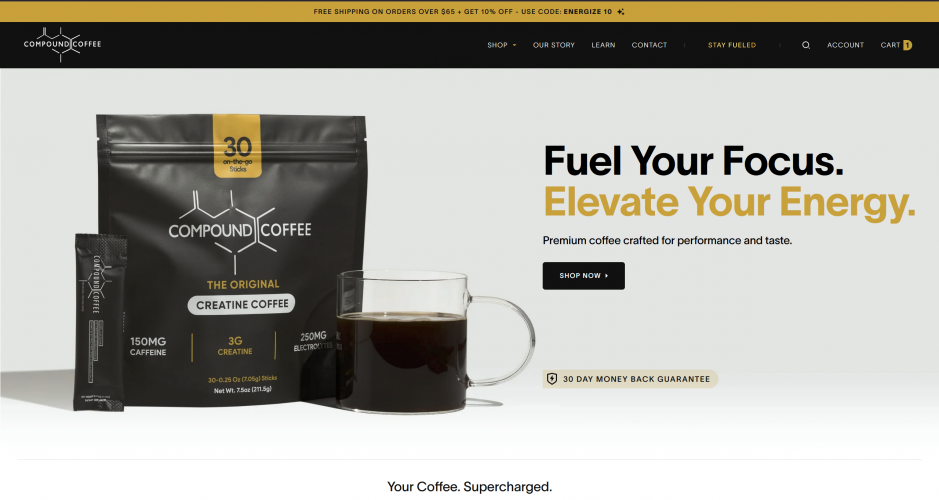 Compound Coffee | 3D Renders, Website Design & Website Development  screenshot 2