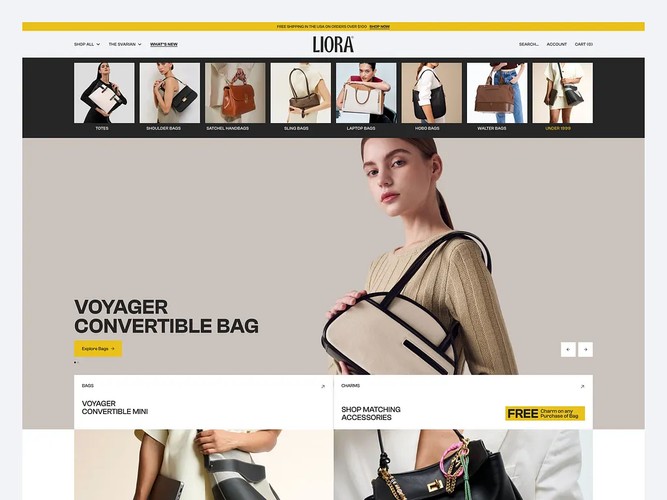 Liora Bags | Fashion Website Design & Development screenshot 3