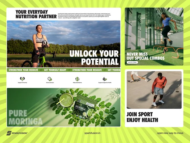 Spark Fusion | Fitness E-commerce Website UI/UX Design screenshot 2