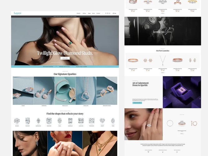 Lioroi Jewels | UI/UX & Shopify Design screenshot 1