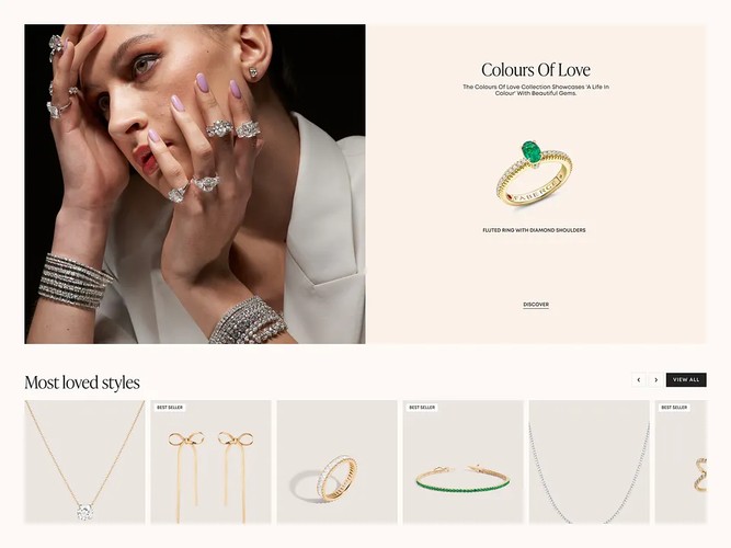 Krit Jewels | UI/UX, Shopify & Branding screenshot 1