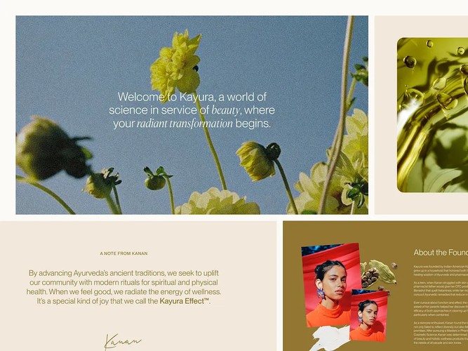 Kayura Skincare | UI/UX, Shopify & 3D Design screenshot 1