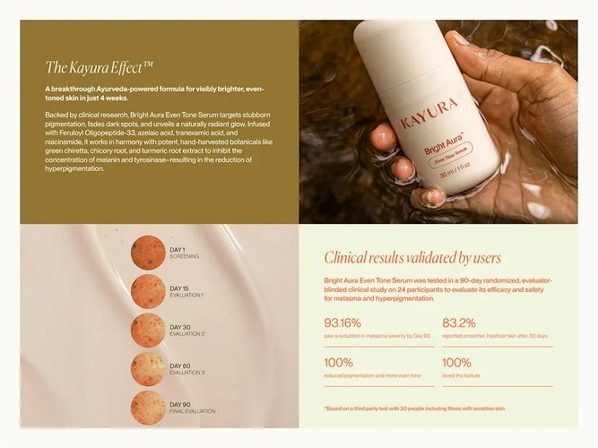 Kayura Skincare | UI/UX, Shopify & 3D Design screenshot 5