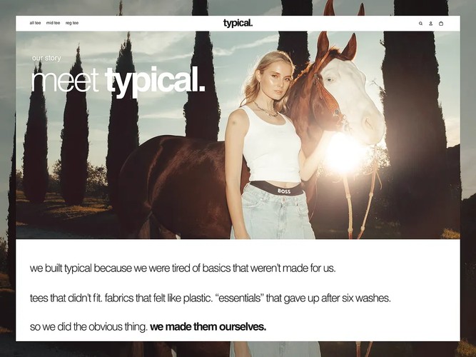 Typical Fashion | Branding, UI/UX & Shopify Design screenshot 2