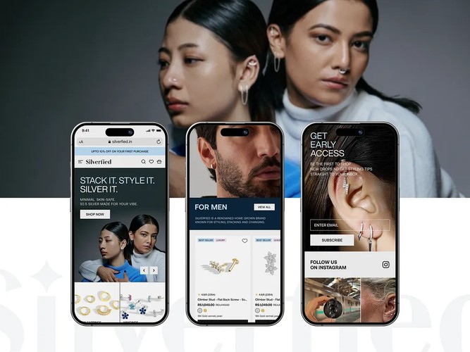Silverfied Jewelry | UI/UX, Shopify & Brand Refresh screenshot 1