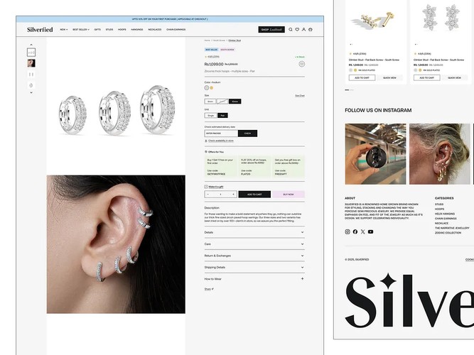 Silverfied Jewelry | UI/UX, Shopify & Brand Refresh screenshot 2