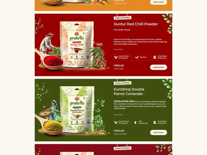 MTR Prakriti | UI/UX, Shopify & 3D Design screenshot 3