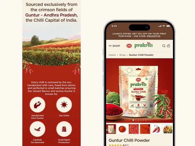 MTR Prakriti | UI/UX, Shopify & 3D Design screenshot 5