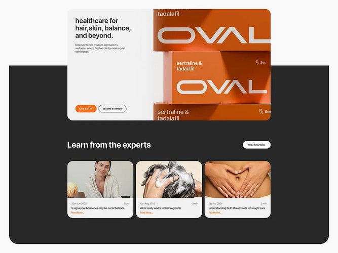 Oval Healthcare | Branding, Packaging, UI/UX & 3D Design screenshot 2