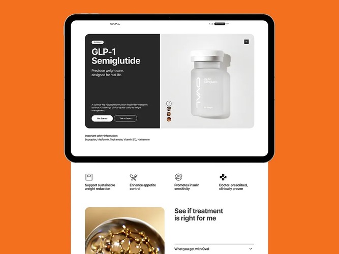Oval Healthcare | Branding, Packaging, UI/UX & 3D Design screenshot 4