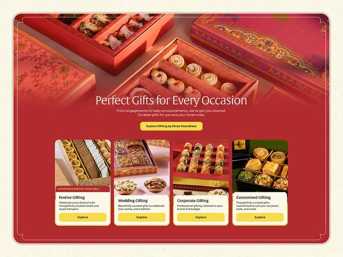 Shree Anandhaas Sweets | UI/UX & Shopify Design screenshot 3