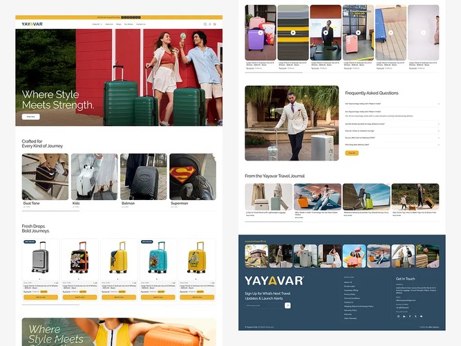 Yayavar Bags | UI/UX & Shopify Design screenshot 1
