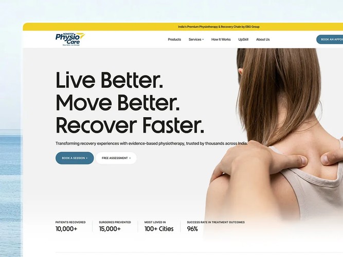 Nonstop PhysioCare | UI/UX & Custom Platform Design for Healthcare screenshot 1