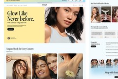 NYRA Skincare | UI/UX, Shopify & 3D Design
