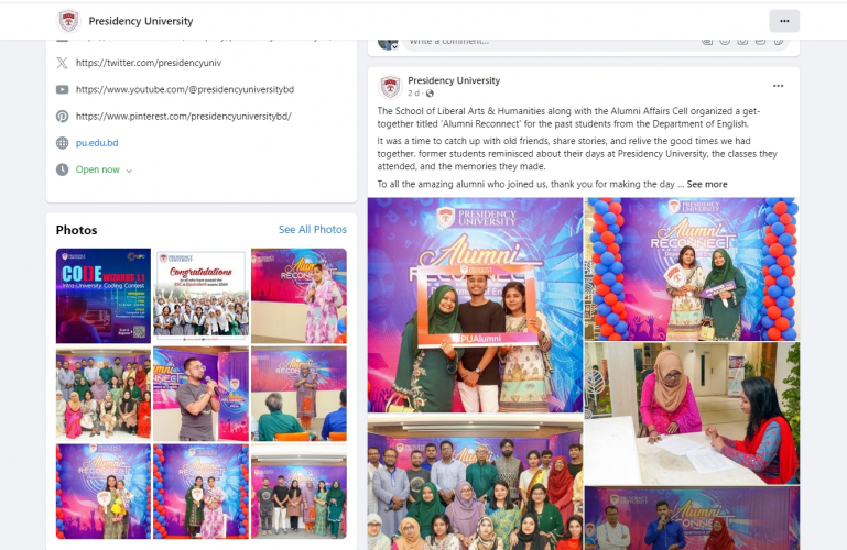 Digital Marketing & Strategy Planning for Presidency University  screenshot 5