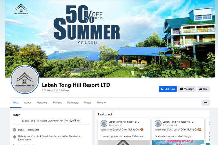 VSMM, Web Development, SEO, and Creative Content Design For Labatong Hill Resort screenshot 1