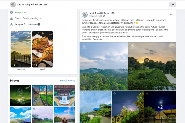 VSMM, Web Development, SEO, and Creative Content Design For Labatong Hill Resort screenshot 2