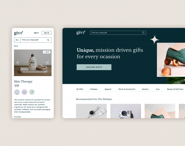 🎁 Givr - The platform for mission driven gifts screenshot 3
