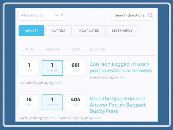 WordPress Question and Answer Plugin screenshot 1