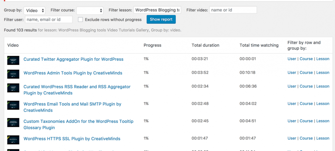 WordPress Video Lessons Manager Plugin screenshot 4