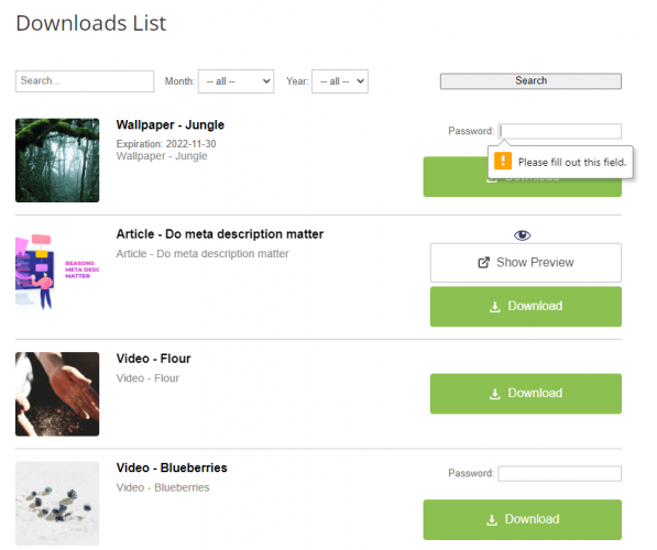 WordPress Download and File Manager screenshot 1
