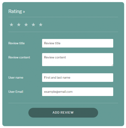 WordPress Review Plugin screenshot 2