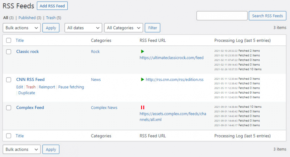 WordPress RSS Post Importer Plugin screenshot 2