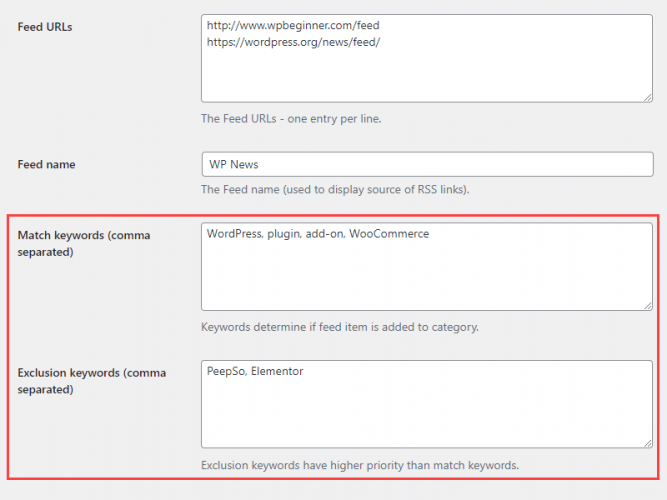 RSS Aggregator Plugin for WordPress screenshot 1
