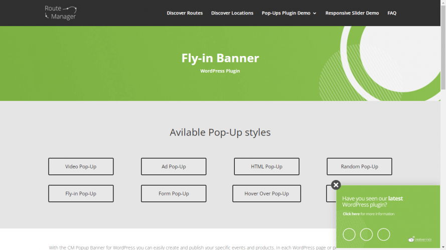 WordPress Popup Plugin screenshot 1