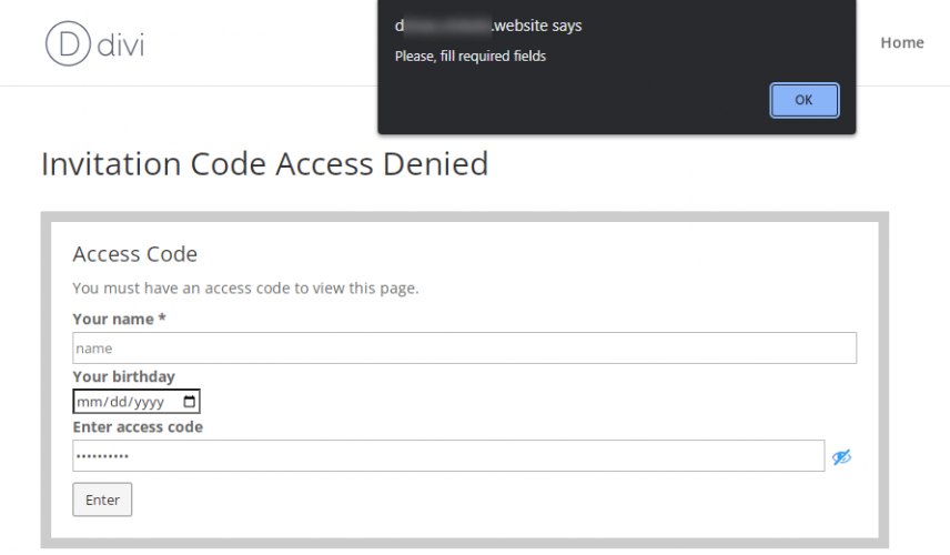 Invitation Code Content Restriction Plugin screenshot 3
