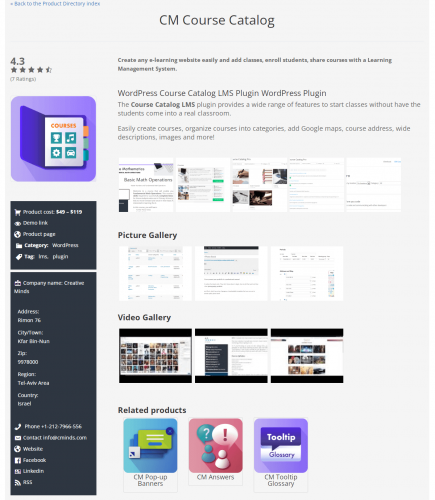 Product Directory Plugin screenshot 5