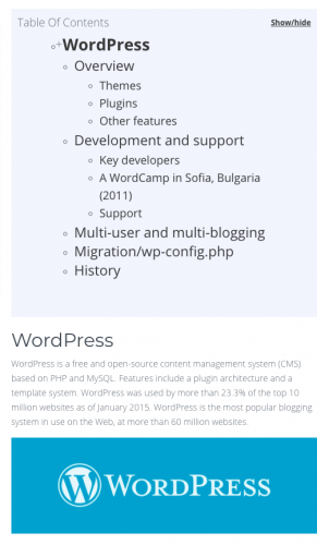 WordPress Table of Contents Plugin screenshot 3