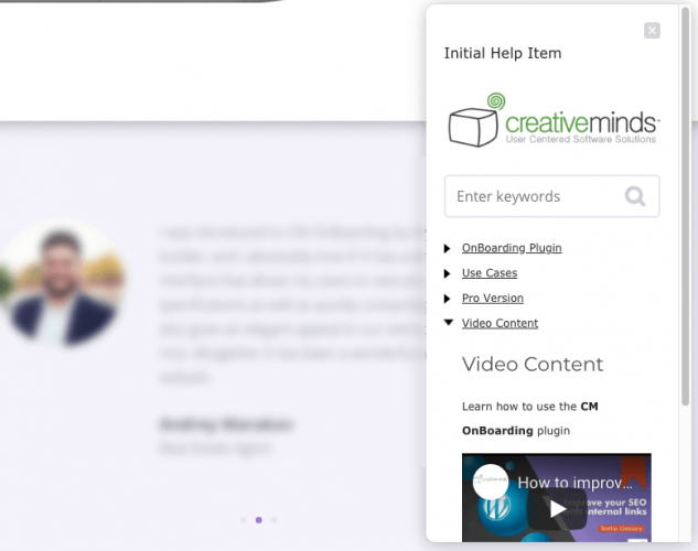 WordPress Onboarding Plugin screenshot 2