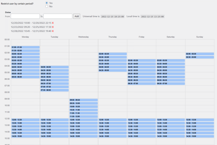 Restrict User Account Access Plugin screenshot 1
