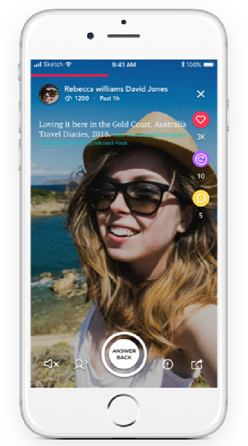 Social Media - Vlogging app replicating real life conversation screenshot 2