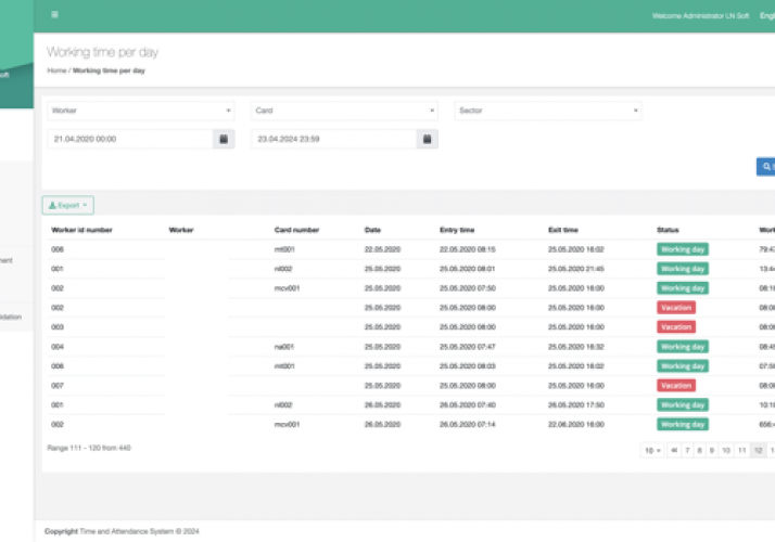 Time and Attendance System screenshot 1