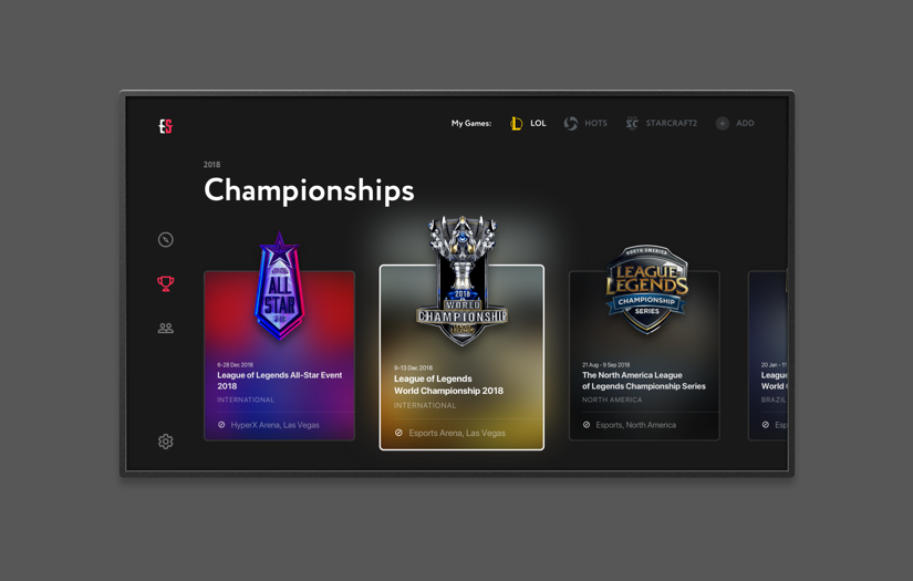 eSports TV App Concept screenshot 4