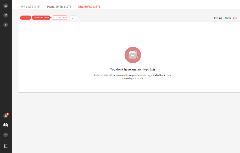 Listium screenshot 2