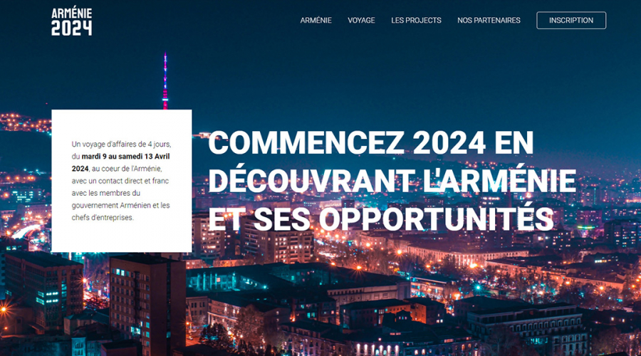 Armenie 2024 website development screenshot 1