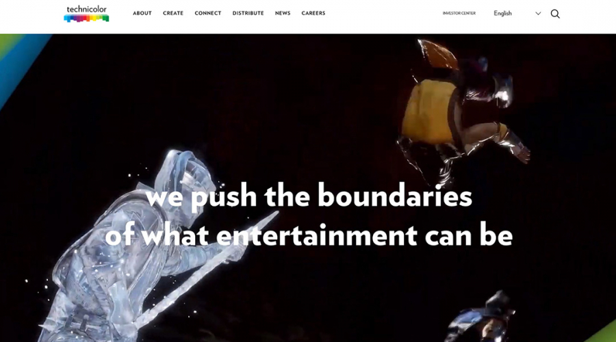 Technicolor website development and support screenshot 1