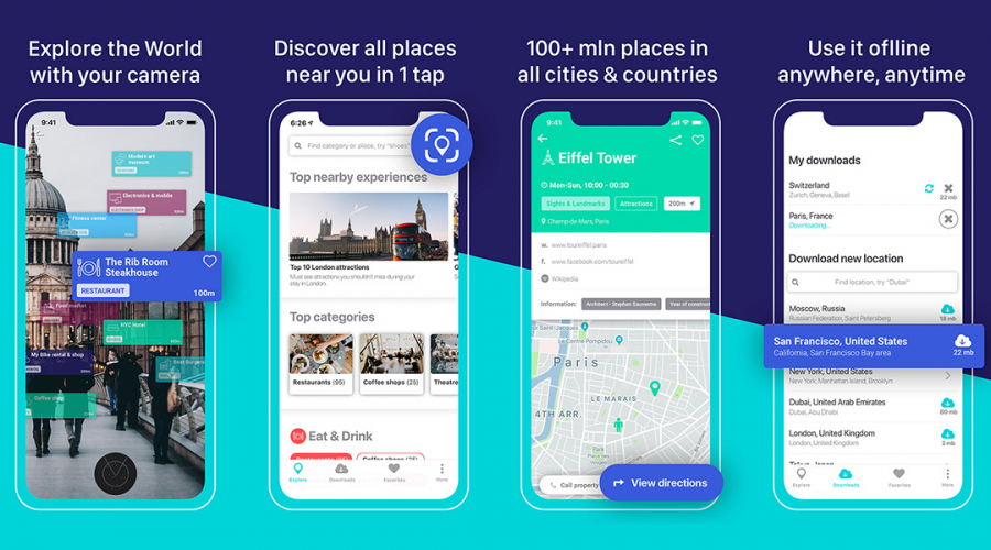 Virtlo AR Travel Guide app development screenshot 1