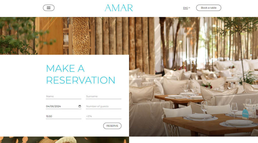 Restaurant website CMS development screenshot 1