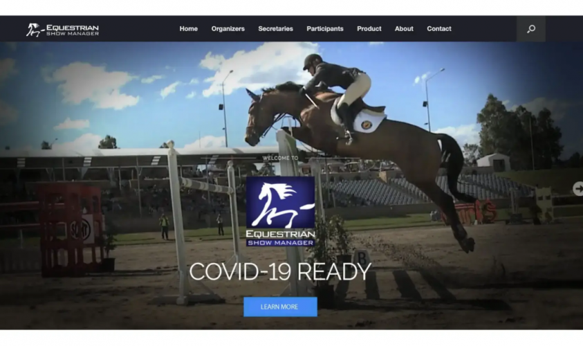 International web platform for managing horse shows screenshot 1