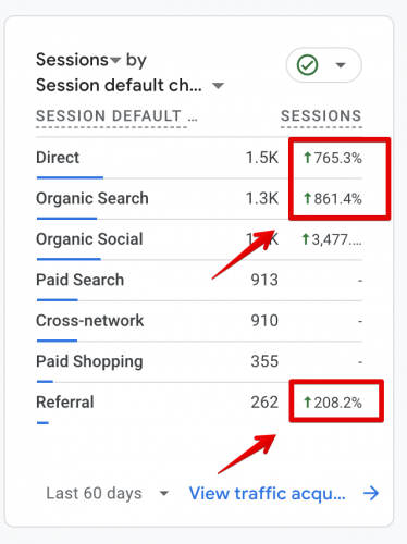 +861% Organic Growth for an E-Commerce Store screenshot 1