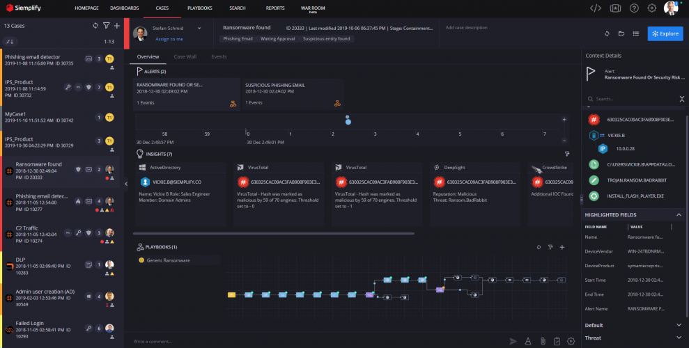 Siemplify screenshot 1