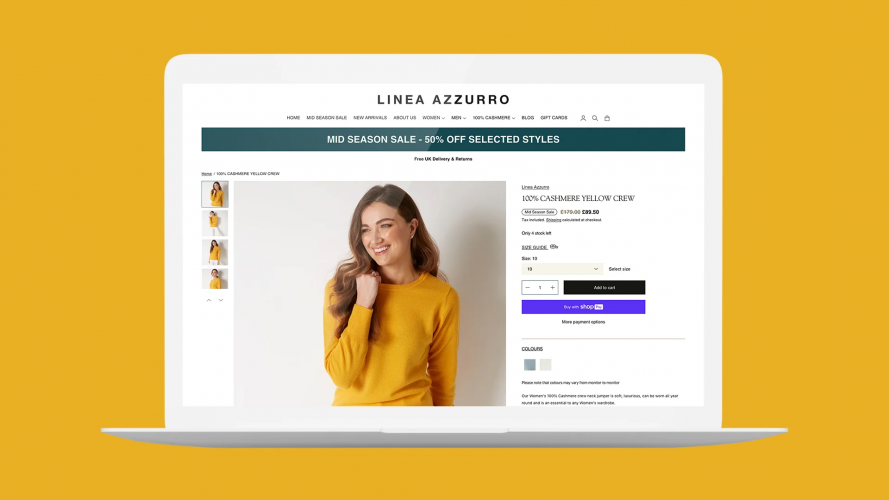 Growth marketing project for E-commerce clothing brand Linea Azzurro. screenshot 5
