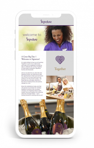 Strategic marketing and internal comms delivers a very successful acquisition. screenshot 2