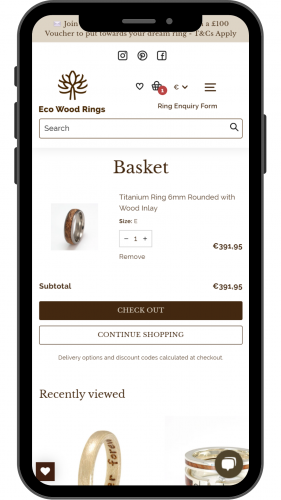 EcoWoodRings - Migration to Shopify screenshot 1
