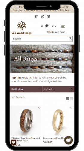 EcoWoodRings - Migration to Shopify screenshot 2